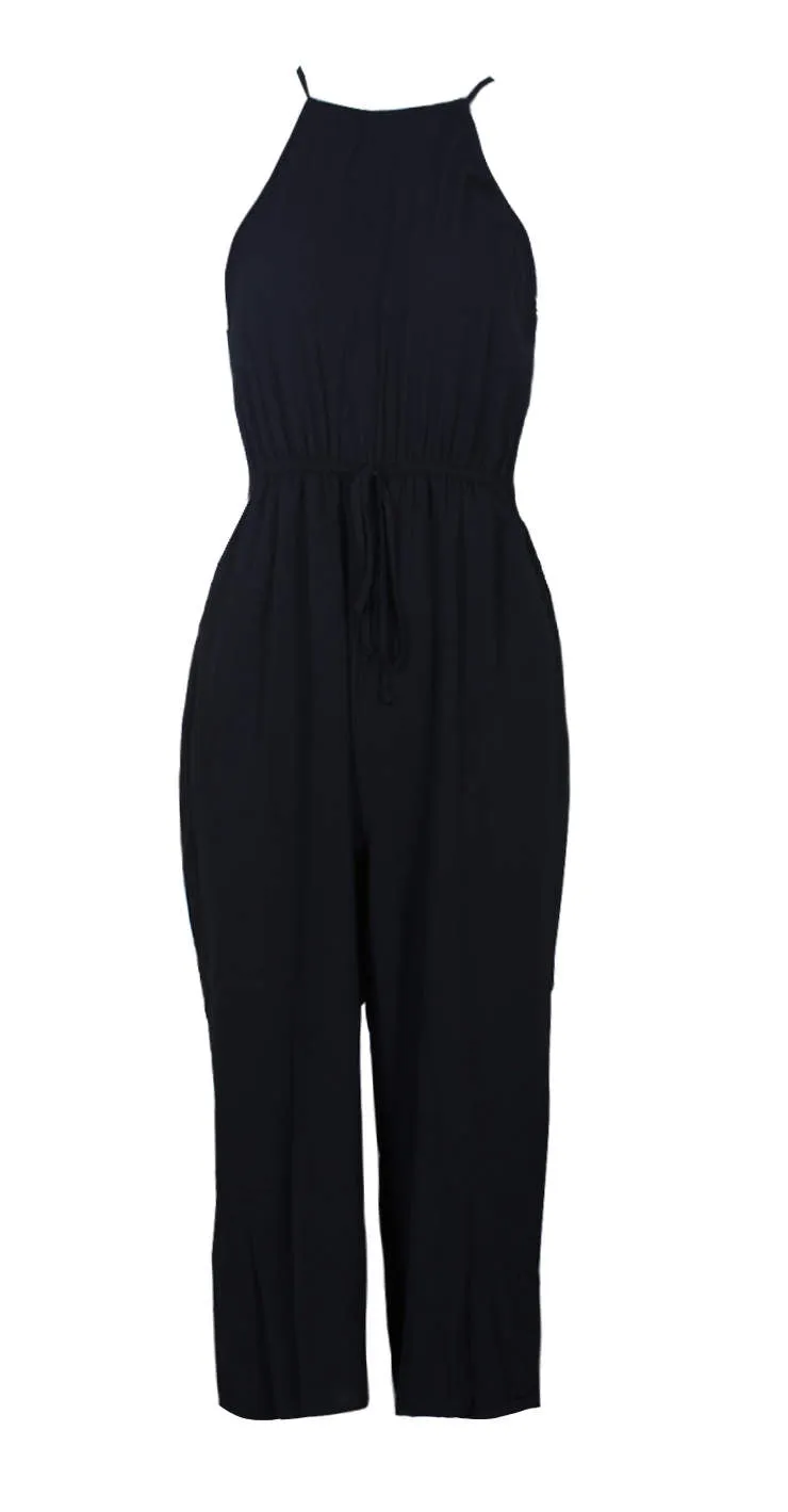 Black High Neck Culotte Jumpsuit sold by AX Paris product image thumbnail 4