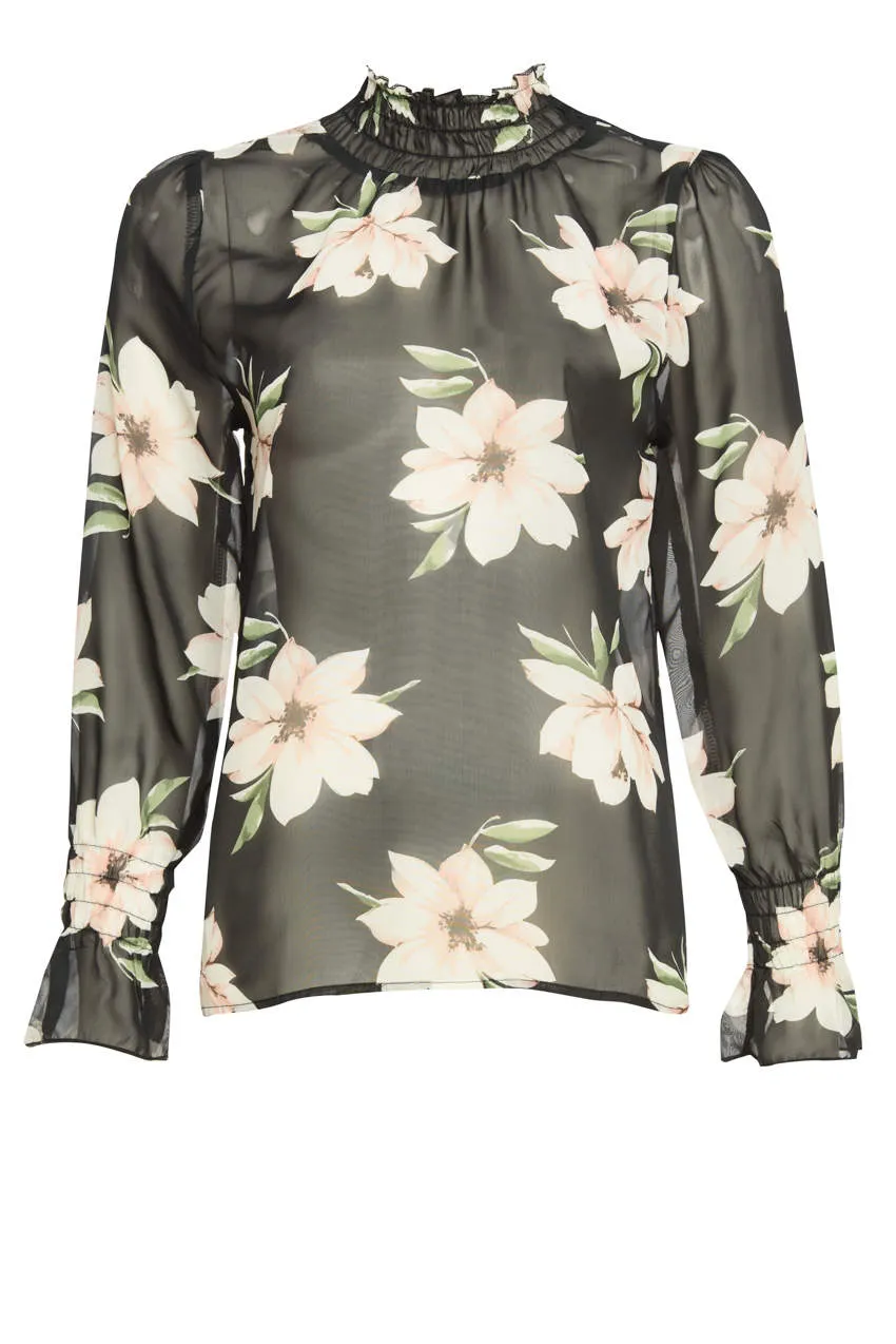 High Neck Floral Chiffon Top sold by AX Paris product image thumbnail 4