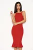 Red Bodycon Midi Dress sold by AX Paris