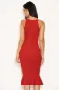 Red Bodycon Midi Dress sold by AX Paris