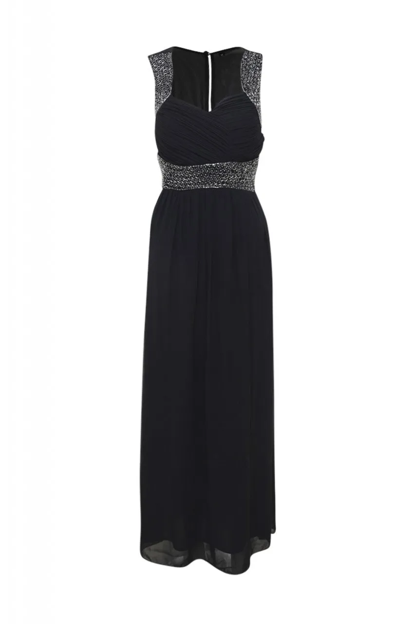 Black Embellished Chiffon Maxi Dress sold by AX Paris product image thumbnail 5