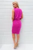 Hot Pink Ruched Skirt Bodycon Midi Dress sold by AX Paris