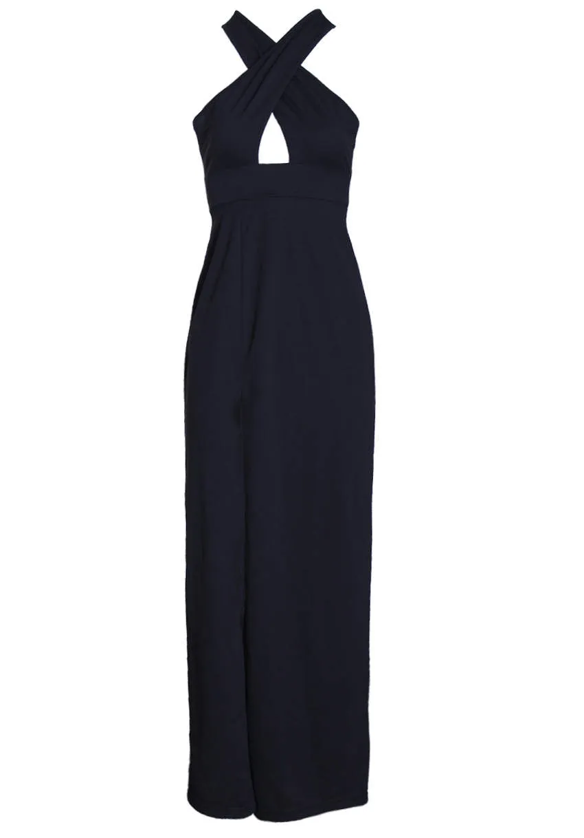 Black Maxi Dress With A Thigh High Split sold by AX Paris product image thumbnail 4