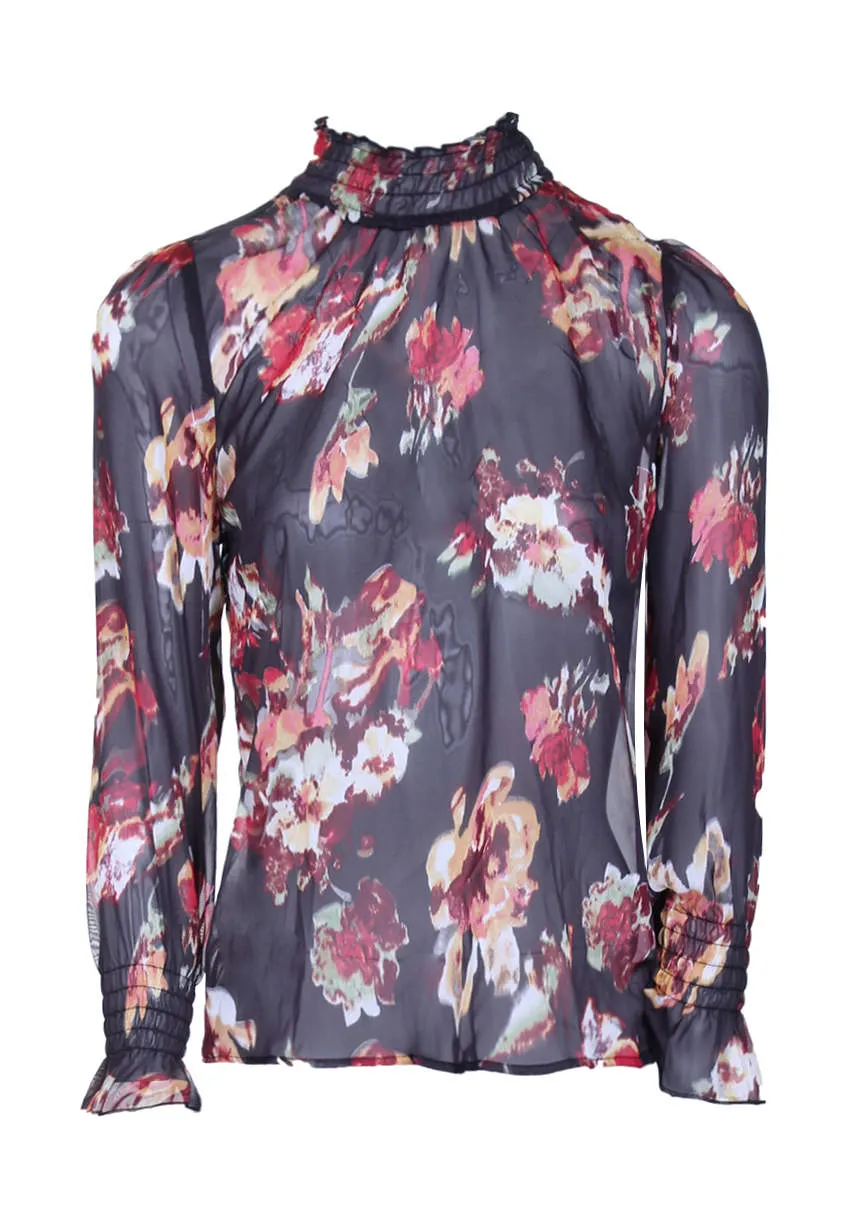 Floral Frill Black High Neck Top sold by AX Paris product image thumbnail 4