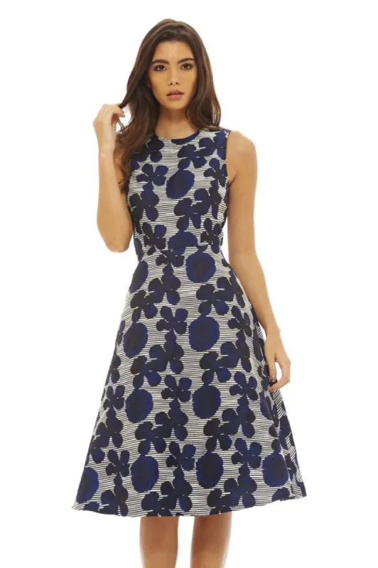 Embroidered Midi Skater Dress sold by AX Paris