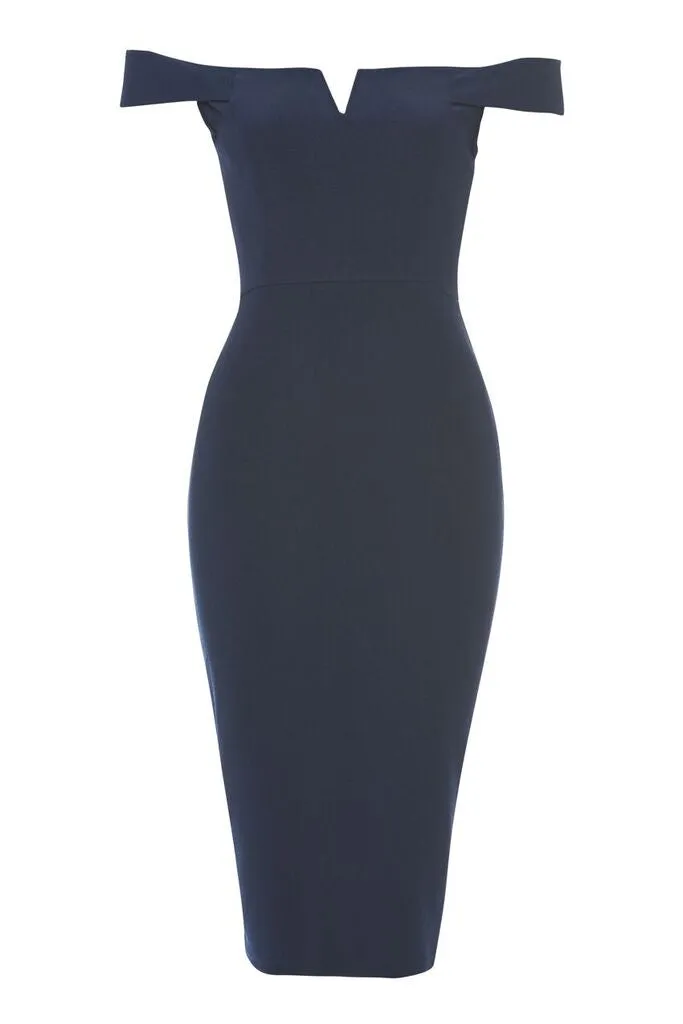 Navy Bardot Bodycon Dress sold by AX Paris product image thumbnail 5