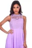 Lilac High Neck Crochet Maxi Dress sold by AX Paris