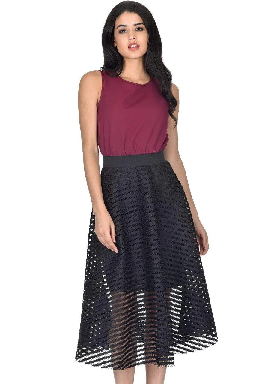 Black 2 in 1 Skater Dress sold by AX Paris