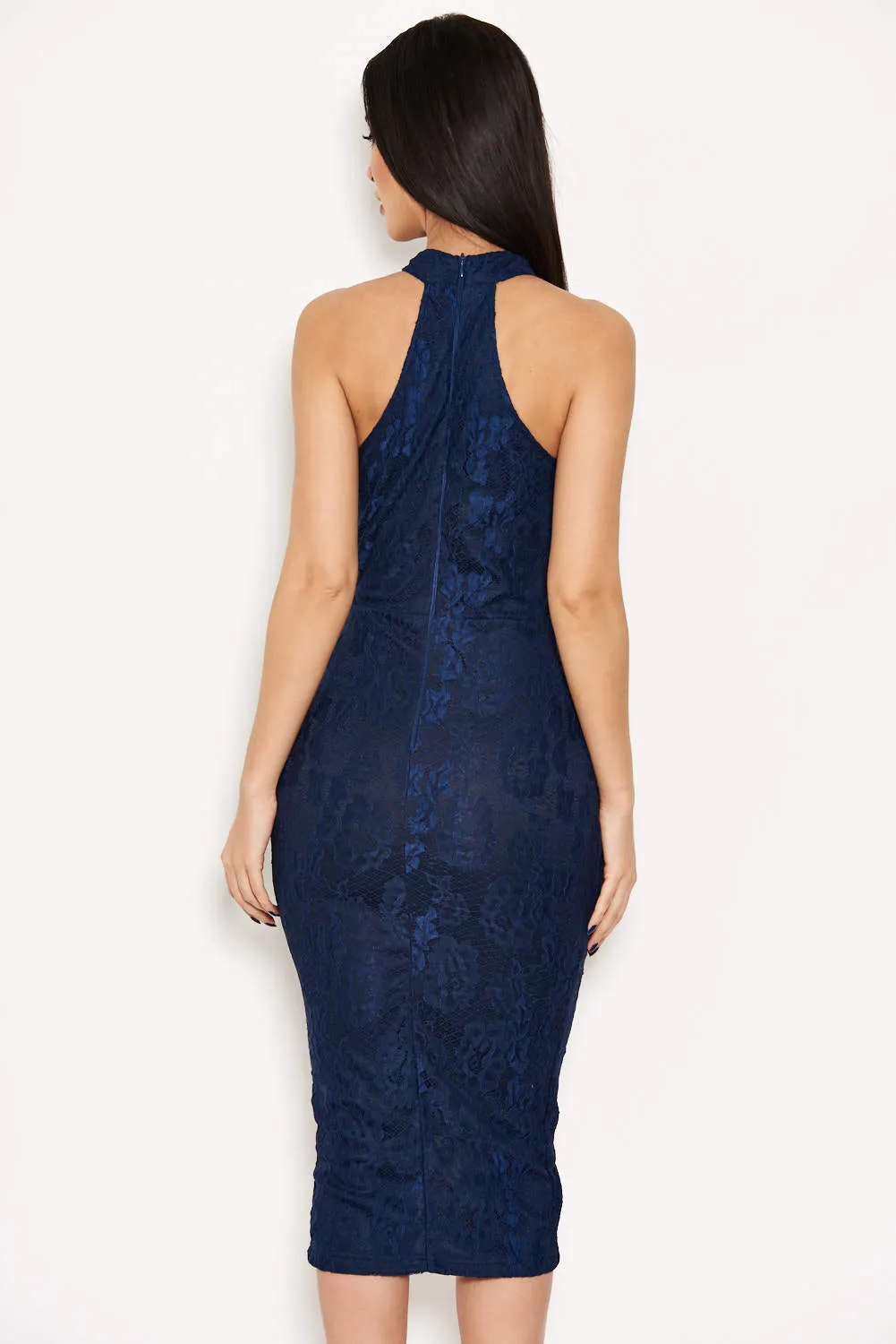 Navy Lace Wrap Dress sold by AX Paris product image thumbnail 3