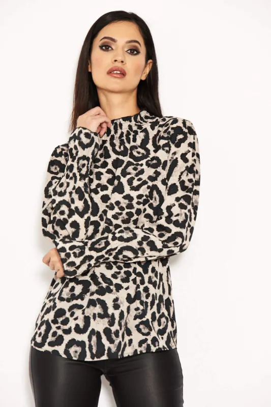 Animal Print Long Sleeved Top sold by AX Paris