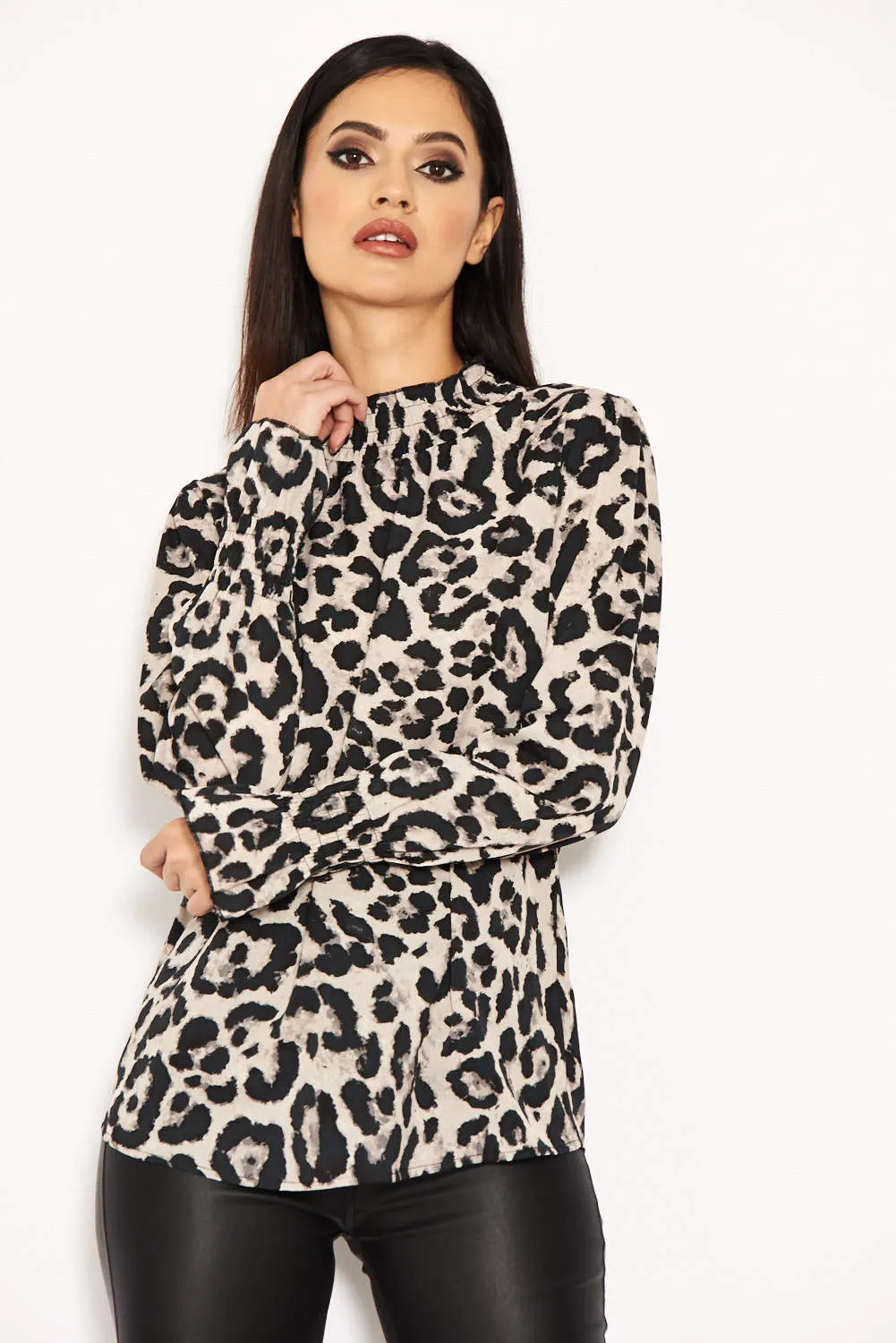 Animal Print Long Sleeved Top sold by AX Paris