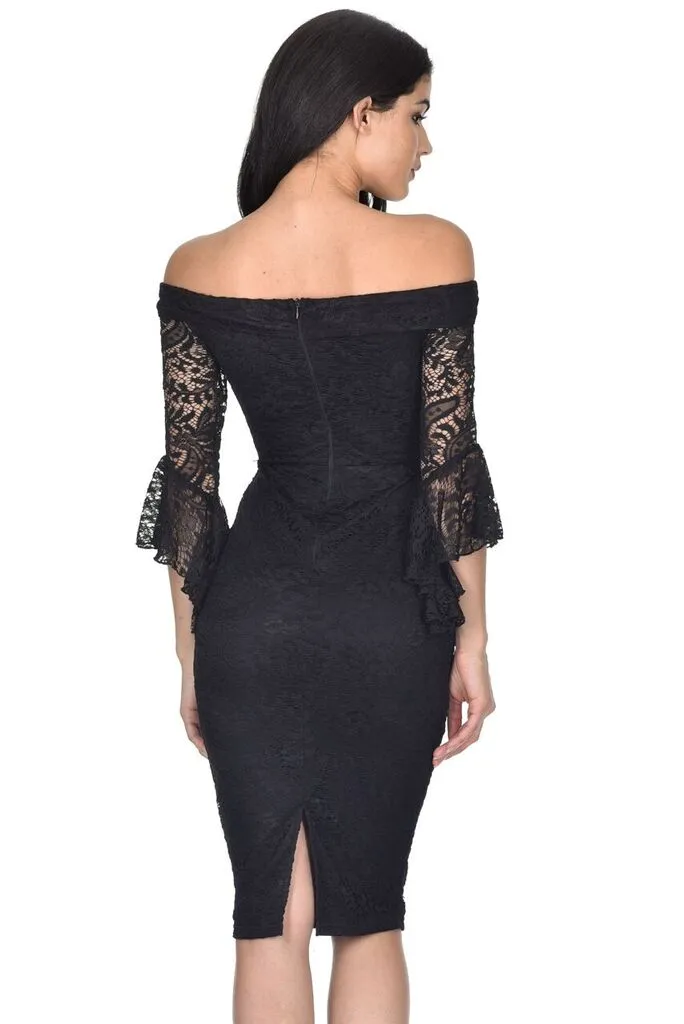 Black Bardot Lace Dress sold by AX Paris product image thumbnail 3
