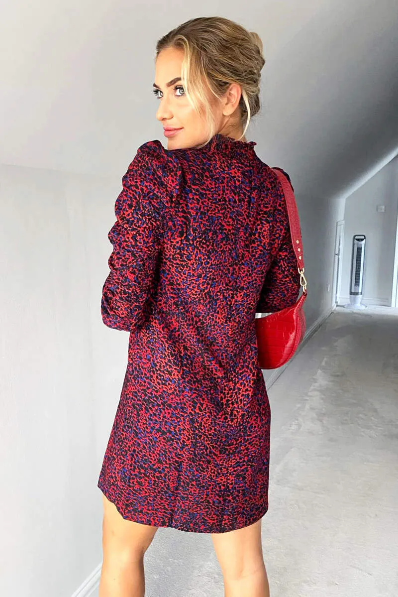 Red Printed Ruched Sleeve Dress sold by AX Paris product image thumbnail 5
