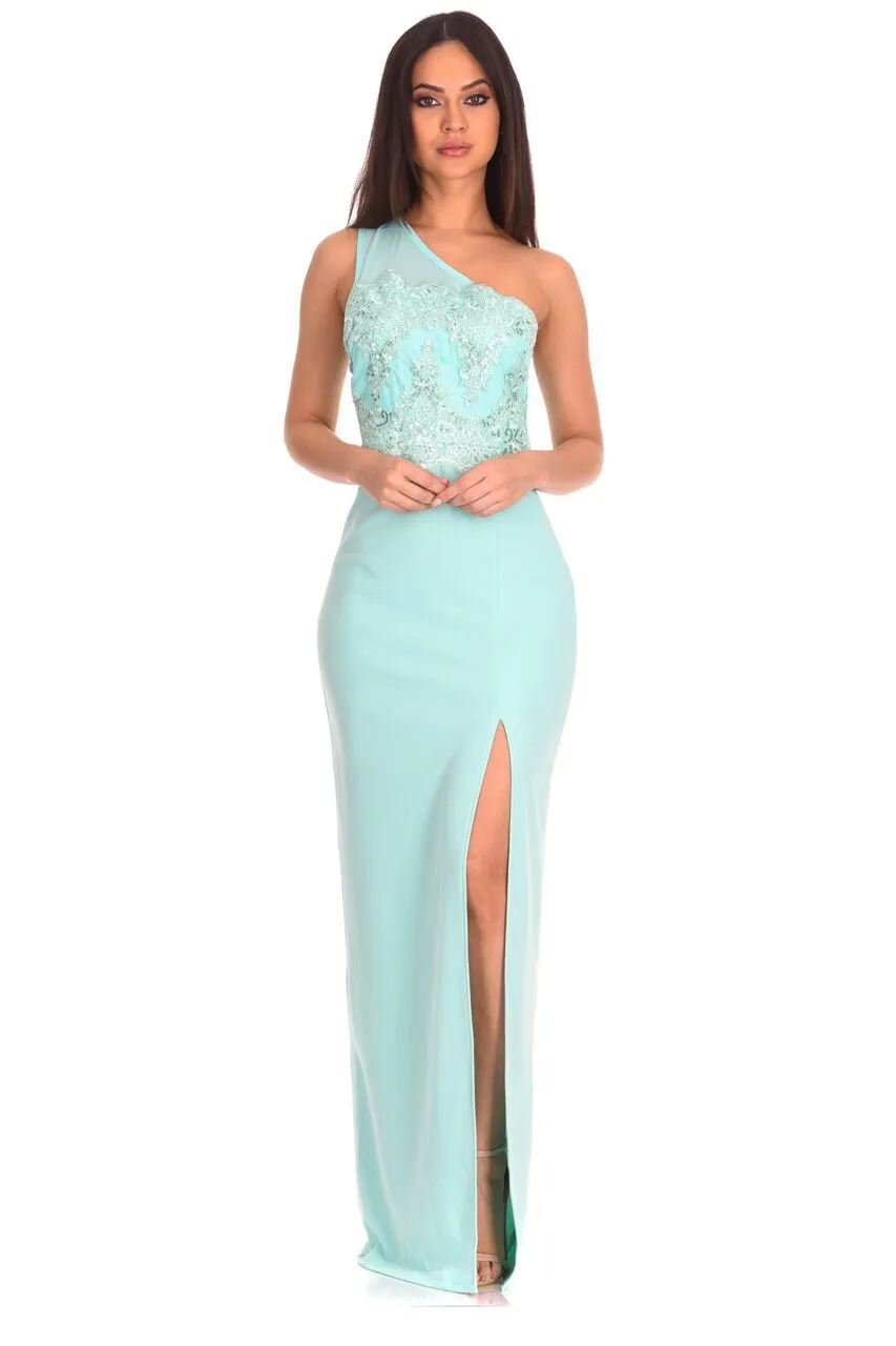 Mint Asymmetric Maxi Dress sold by AX Paris product image thumbnail 3