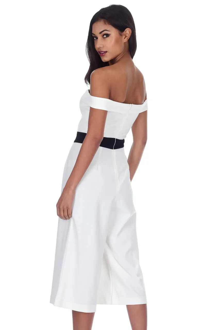 Cream Culotte Jumpsuit sold by AX Paris product image thumbnail 3