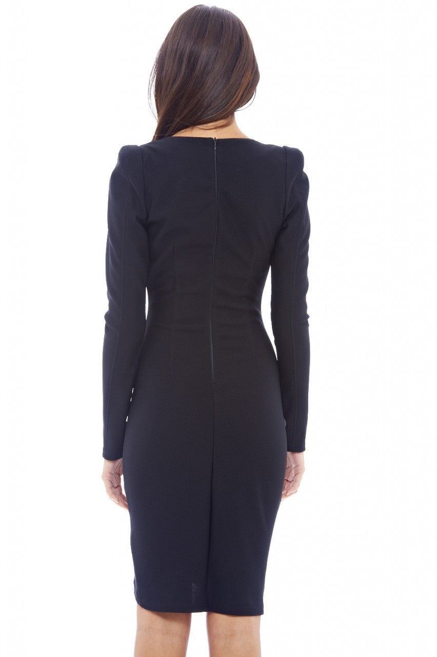 Wrap Front Long Sleeved Dress sold by AX Paris product image thumbnail 4