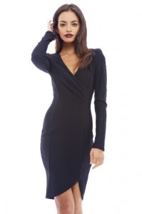 Wrap Front Long Sleeved Dress sold by AX Paris
