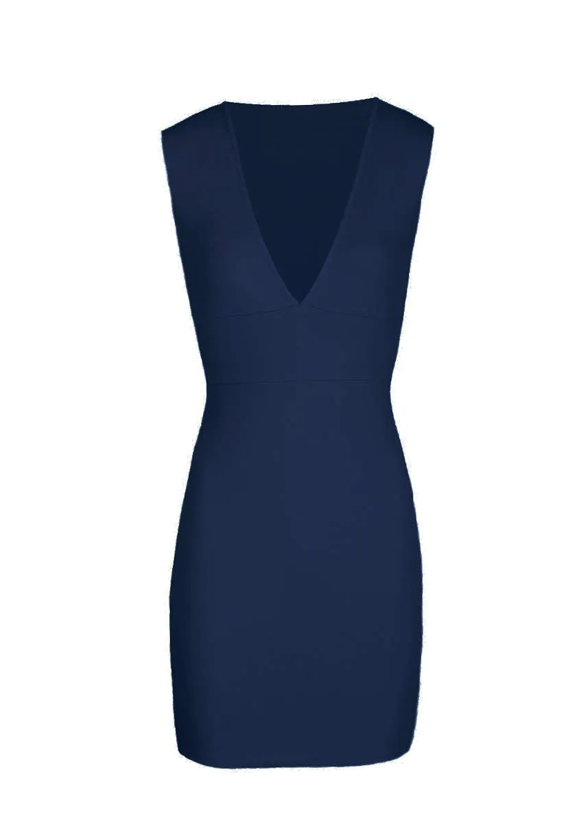 Navy V-Front Bodycon Dress sold by AX Paris product image thumbnail 4