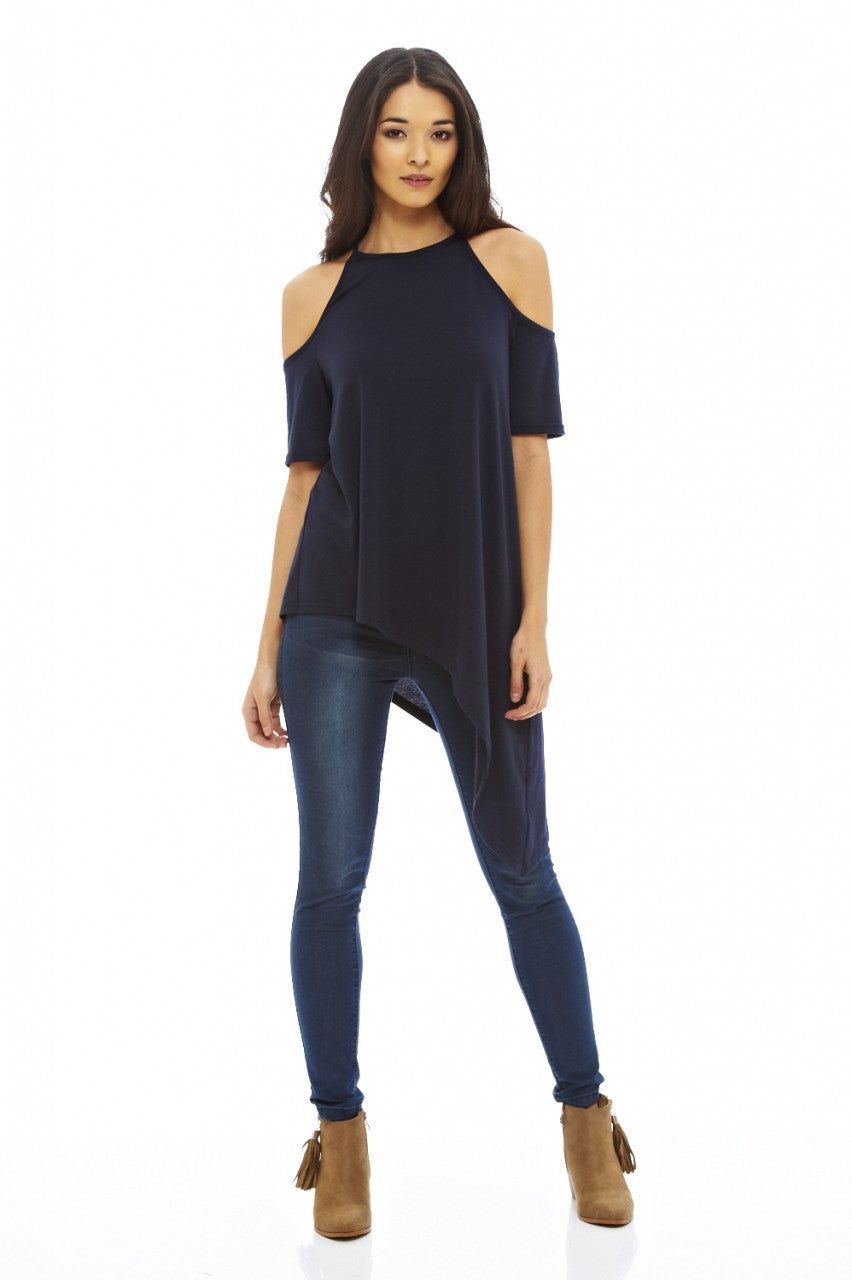 Asymmetric Cut Out Shoulder Top sold by AX Paris product image thumbnail 2