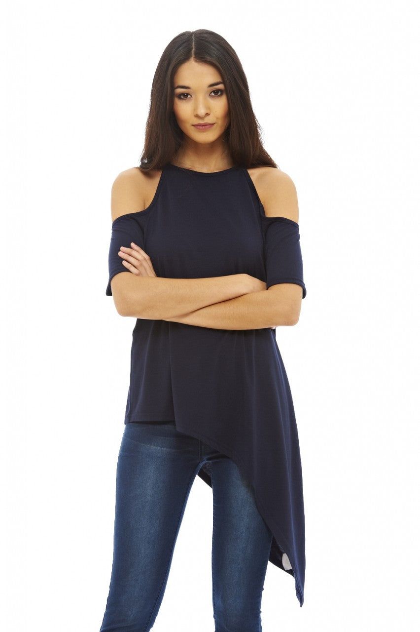 Asymmetric Cut Out Shoulder Top sold by AX Paris product image thumbnail 3