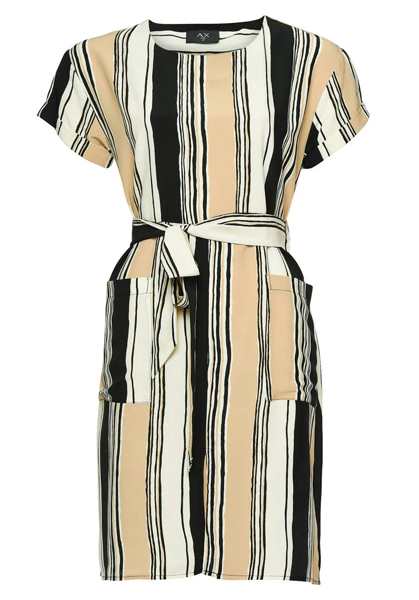 Beige Striped Shirt Dress sold by AX Paris product image thumbnail 4