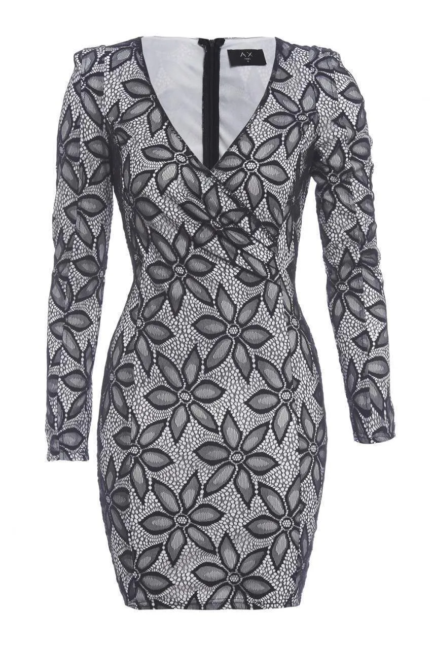 Wrap Front Long Sleeved Dress sold by AX Paris product image thumbnail 5