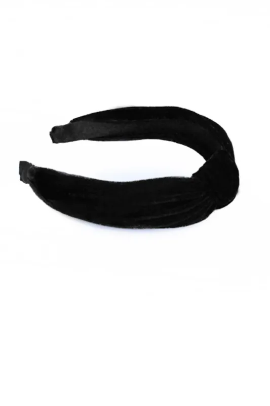 Black Velvet Knot Headband sold by AX Paris