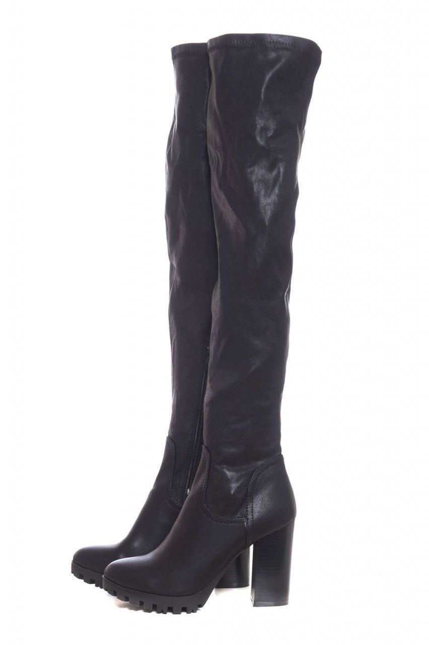 PU Knee High Boots sold by AX Paris