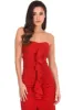 Red Bardot Frill Detail Midi Dress sold by AX Paris