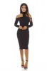 Black Midi Bodycon Dress sold by AX Paris