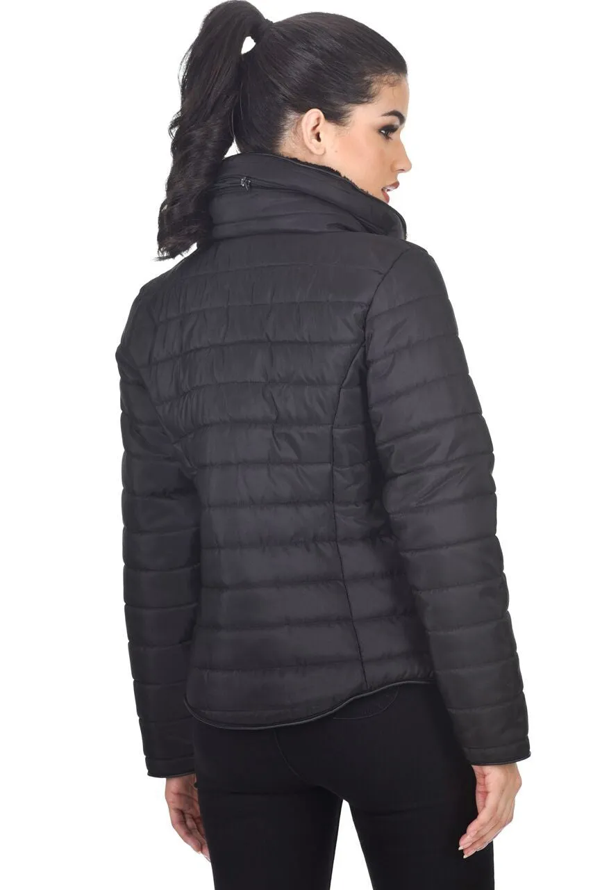 Black Puffer Jacket sold by AX Paris product image thumbnail 3