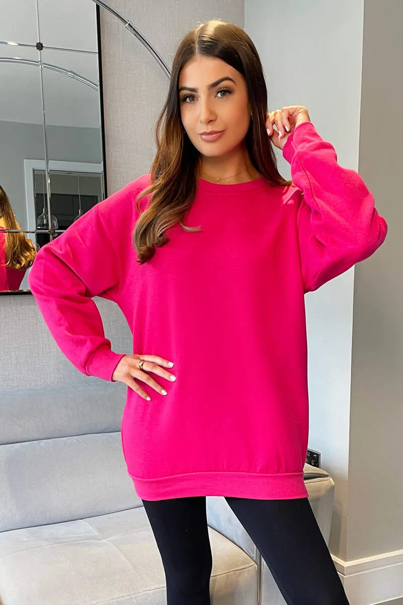 Cerise Oversized Sweatshirt sold by AX Paris