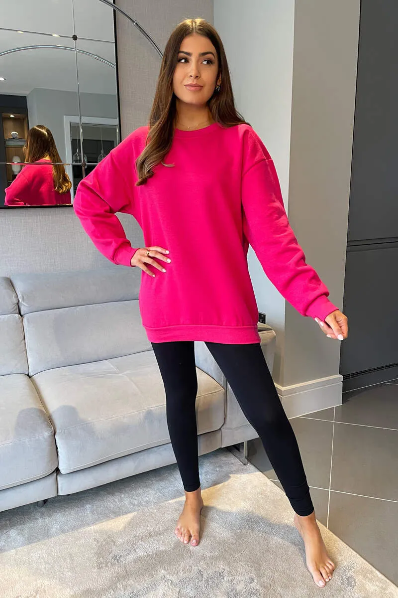 Cerise Oversized Sweatshirt sold by AX Paris product image thumbnail 2