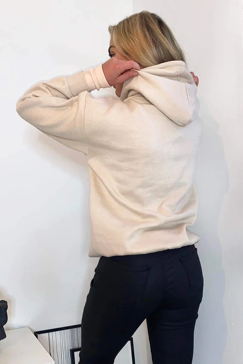 Stone YALE Printed Hoodie sold by AX Paris product image thumbnail 4