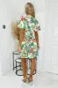 Green Floral Print Short Sleeve V Neck Mini Dress sold by AX Paris