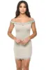 Grey Bardot Mini With Lace Detail sold by AX Paris
