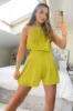 Lime High Neck Playsuit sold by AX Paris