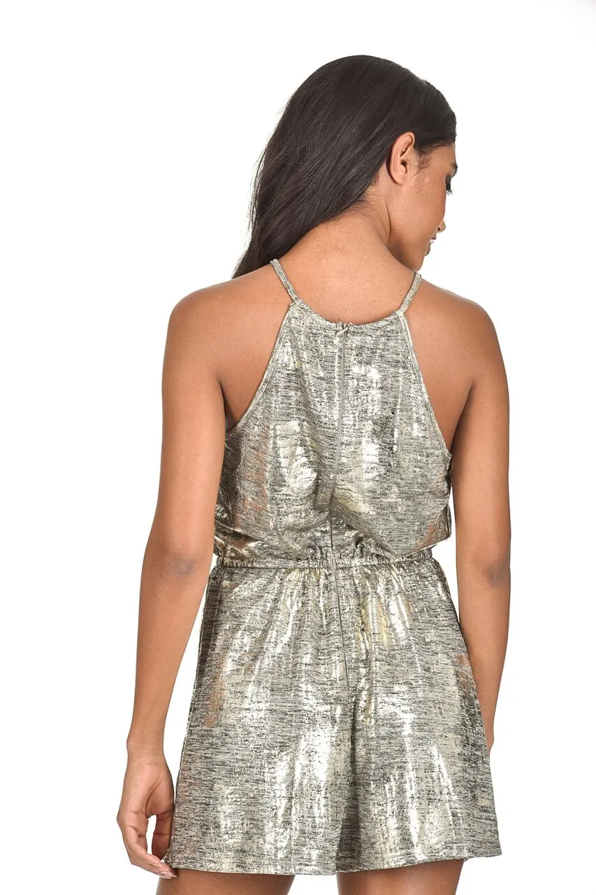 Gold Sparkly Playsuit sold by AX Paris product image thumbnail 3
