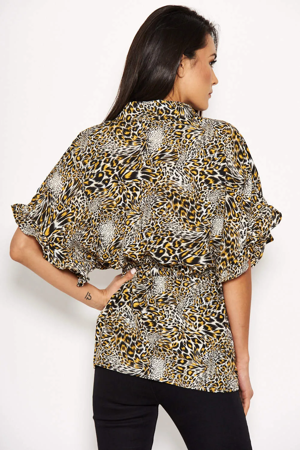 Animal Print Frill Sleeve Top sold by AX Paris product image thumbnail 3