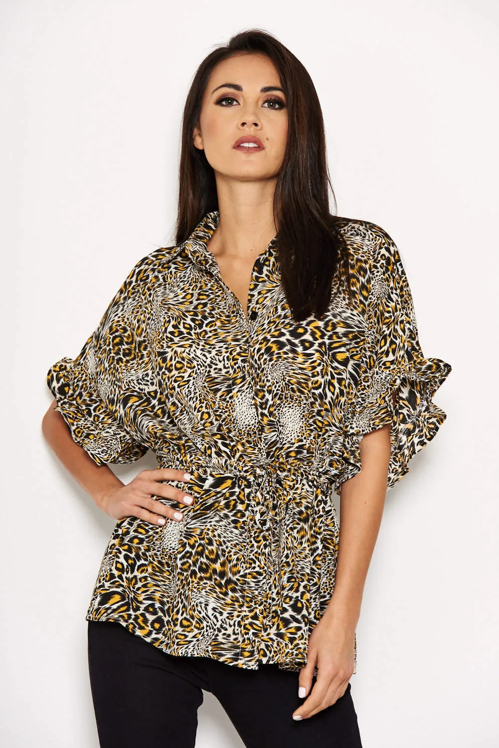 Animal Print Frill Sleeve Top sold by AX Paris product image thumbnail 4