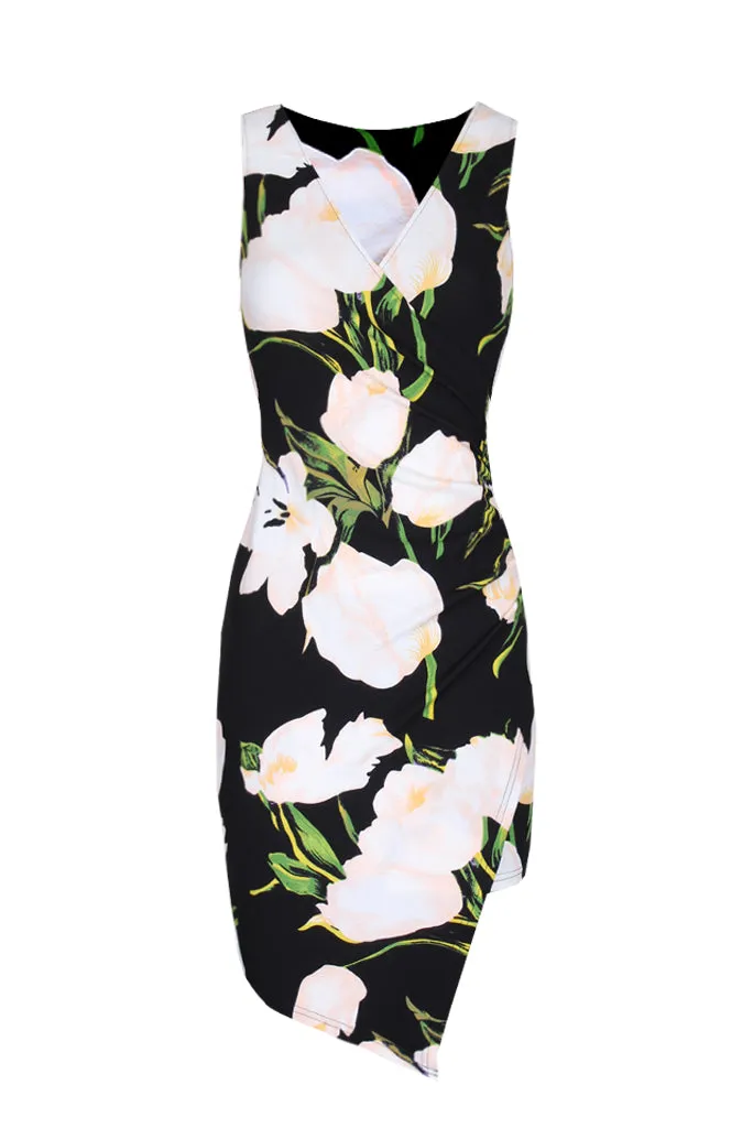 Black Floral Midi Dress sold by AX Paris product image thumbnail 4