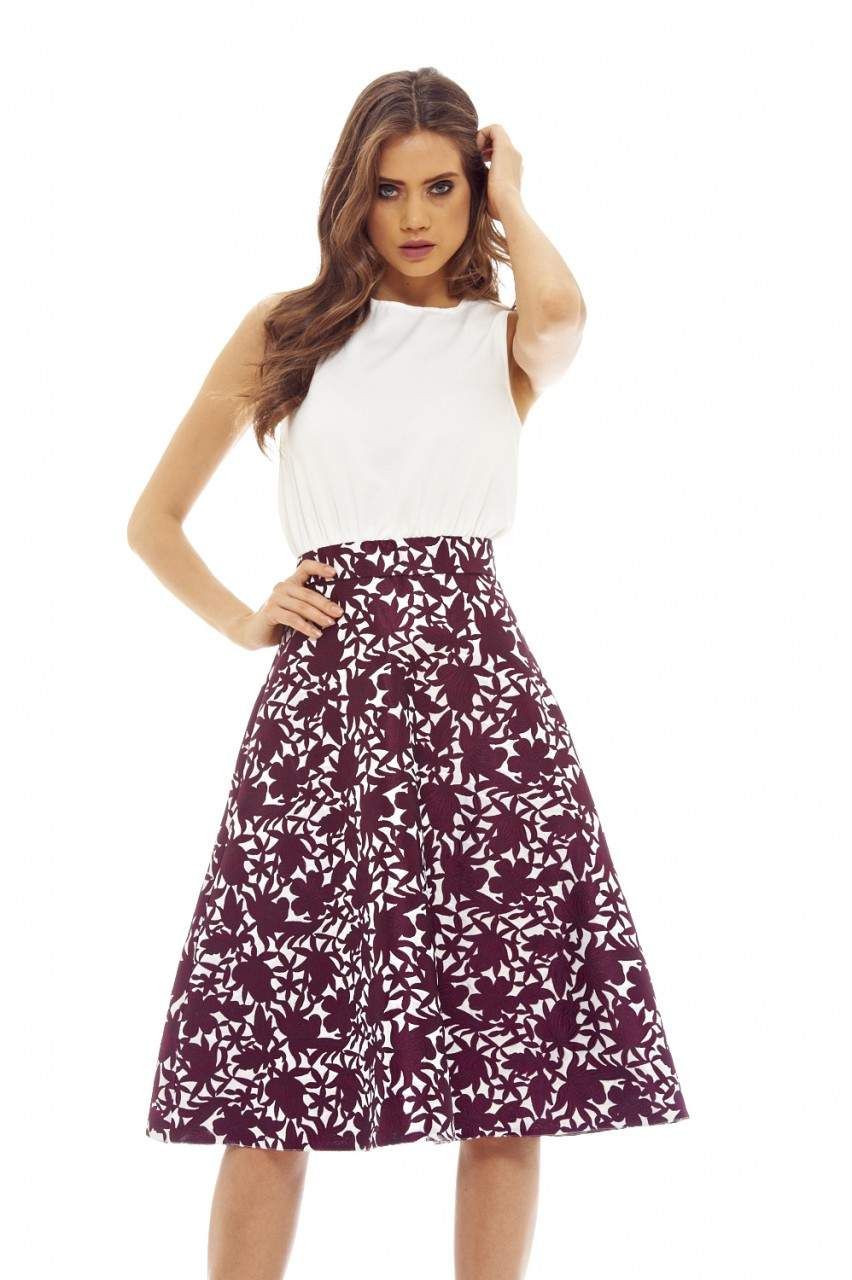 Cream 2-In-1 Midi Dress with Embroidered Details sold by AX Paris product image thumbnail 3