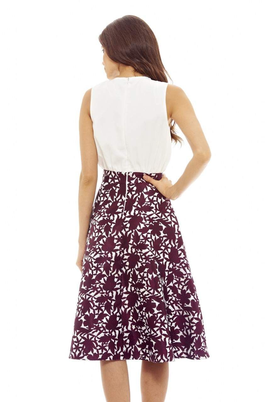 Cream 2-In-1 Midi Dress with Embroidered Details sold by AX Paris product image thumbnail 4