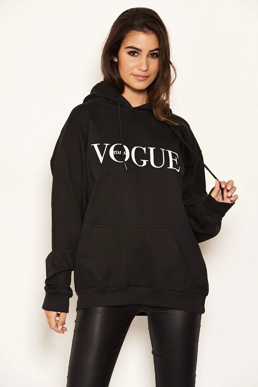 Black Printed Hoody sold by AX Paris product image thumbnail 5