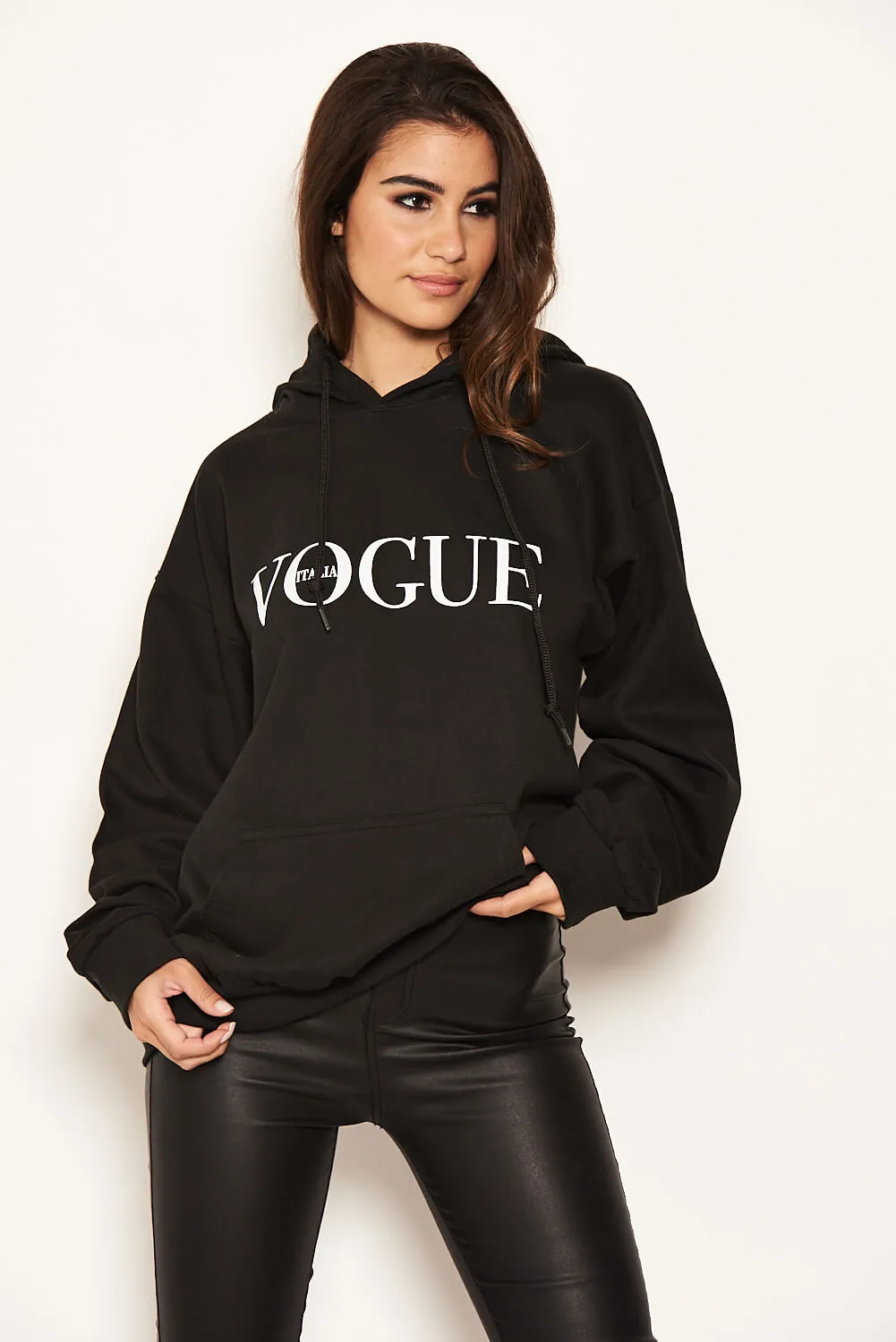 Black Printed Hoody sold by AX Paris product image thumbnail 4