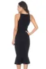 Black Bodycon Midi Dress With Frill Hem sold by AX Paris