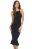 Black Bodycon Midi Dress With Frill Hem sold by AX Paris