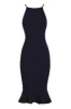 Black Bodycon Midi Dress With Frill Hem sold by AX Paris