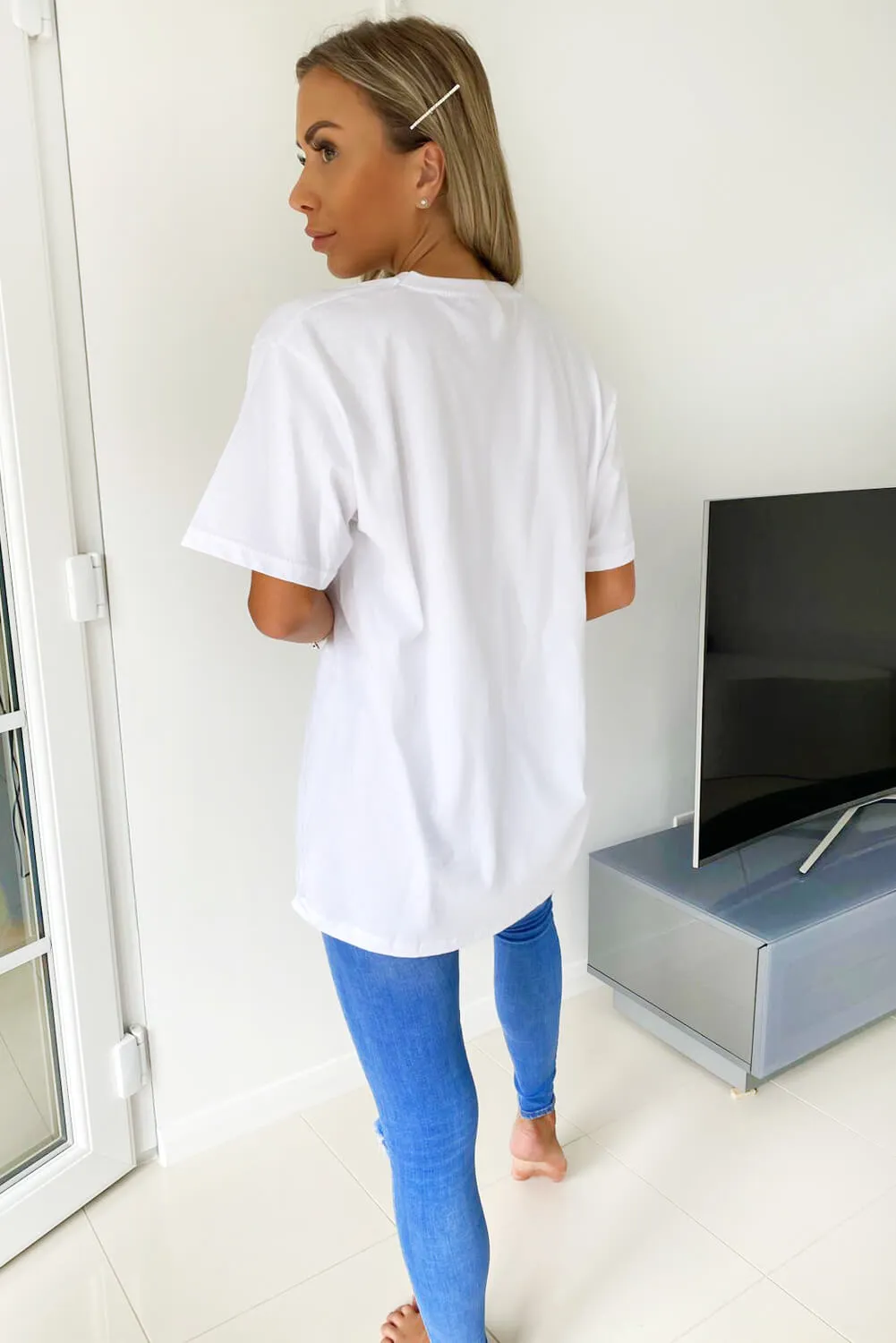 White Green Lips T-Shirt sold by AX Paris product image thumbnail 3