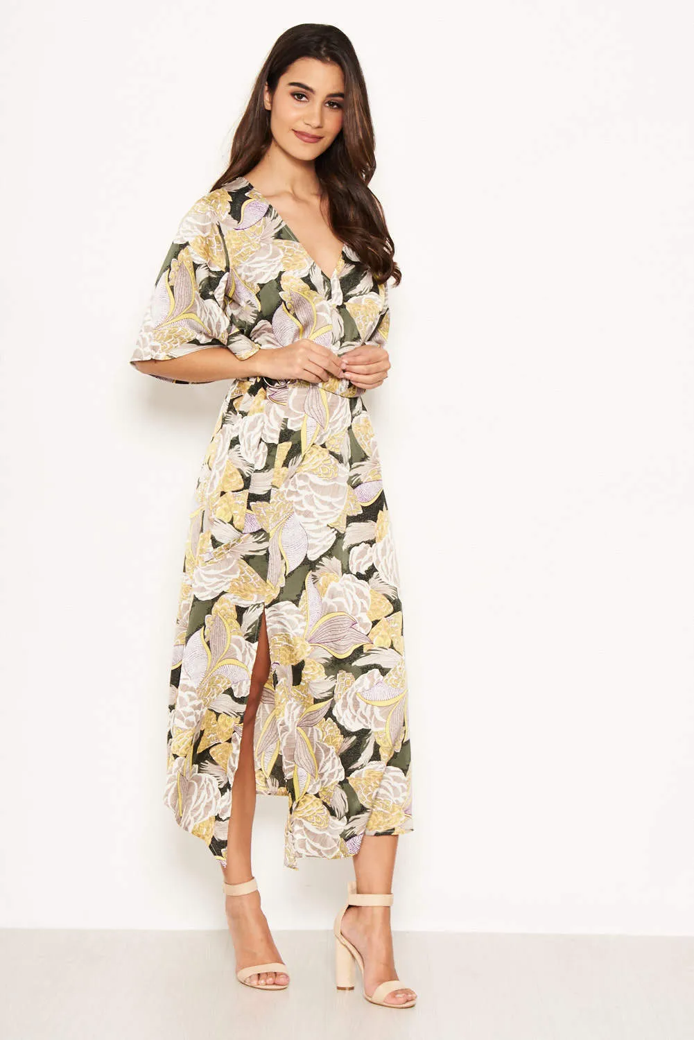 Green Printed Split Maxi Dress sold by AX Paris product image thumbnail 3